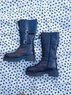 Ongedragen leather knee boots - size 8 - Black, Kleding | Dames, Schoenen, Nieuw, Ophalen of Verzenden, Hoge laarzen, Zwart