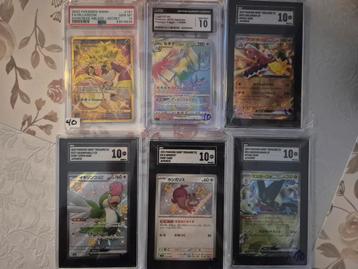 Lot van 6 graded Pokemon kaarten beschikbaar voor biedingen