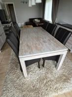 Mooie eetkamer te koop, Ophalen, Zo goed als nieuw, Modern, rustiek, 6 tot 8 stoelen
