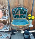 Vintage retro rieten picknickmand +- 1970!, Caravans en Kamperen, Kampeeraccessoires, Ophalen of Verzenden, Nieuw