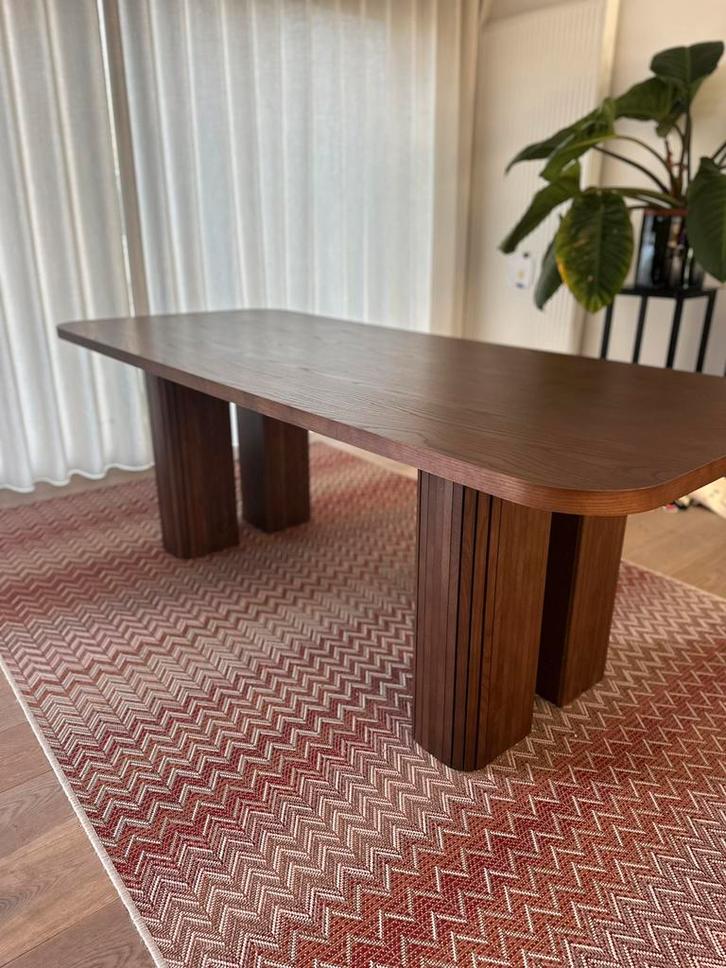 Rechthoekige tafel walnoot, Huis en Inrichting, Tafels | Eettafels, Zo goed als nieuw, Ophalen