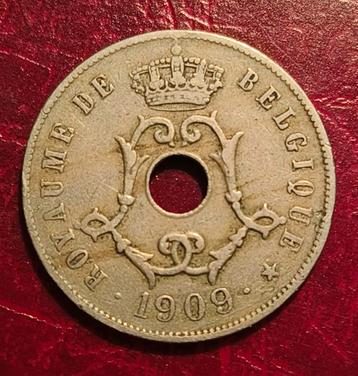  25 centiem 1909 Fr Leopold II beschikbaar voor biedingen