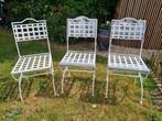 Metalen tuinstoelen Manutti design Versailles wit 3 stuks, Ophalen, Nieuw, Metaal