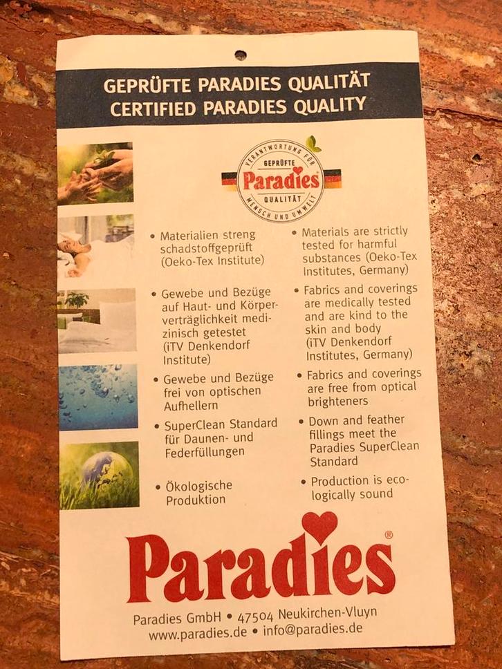 Dekbed ‘Paradies’, Maison & Meubles, Chambre à coucher | Linge de lit, Comme neuf, Couverture ou Couette, Deux personnes, Blanc