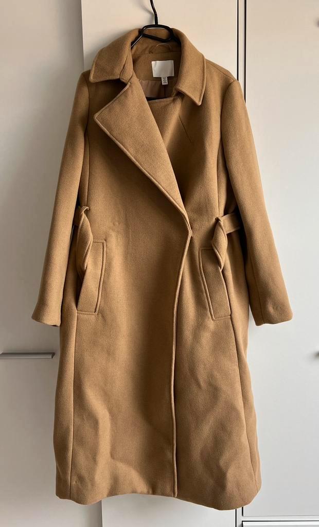 Elegante lange camel jas – NIEUW – maat M, Kleding | Dames, Jassen | Winter, Zo goed als nieuw, Maat 38/40 (M), Overige kleuren
