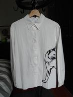Blouse/chemise à imprimé chat de la marque Together, taille, Comme neuf, Taille 42/44 (L), Enlèvement ou Envoi, Blanc