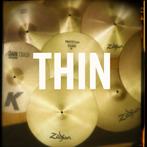 pre-owned Zildjian THIN Rides, Crashes & Hi-Hats, Ophalen of Verzenden, Gebruikt, Drums of Percussie