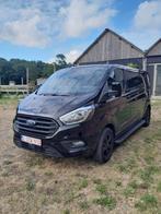 FORD TRANSIT CUSTOM 2.0TD 105PS TREND FWD 300 LWB, Auto's, 4 deurs, Stof, 1995 cc, Zwart