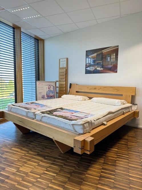 Cadre de lit en hêtre massif - 2 x 2 mètres, Huis en Inrichting, Slaapkamer | Bedden, Nieuw, Tweepersoons, Overige maten, 200 cm