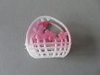 1960,s Barbie Mattel accessoire (6) mandje roos wit, Verzenden, Zo goed als nieuw, Accessoires