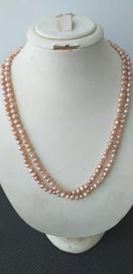 Roze ,Zoutwaterparel Ketting.met 18k Sluiting., Ophalen of Verzenden