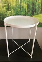 Ikea Gladom salontafeltje met dienblad, 45 tot 60 cm, Gebruikt, Metaal of Aluminium, Rond