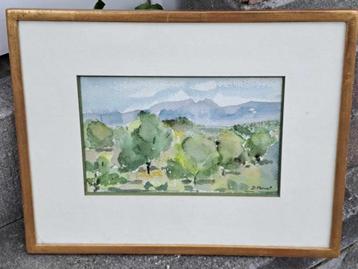 aquarelle signe D florent beschikbaar voor biedingen