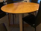 Houten ronde tafel ( barst aan de zijkant ), Maison & Meubles, Tables | Tables mange-debout, Utilisé, Enlèvement ou Envoi