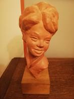 Buste Terracotta Paul Sersté beeld van een jonge dame, Antiek en Kunst, Ophalen of Verzenden