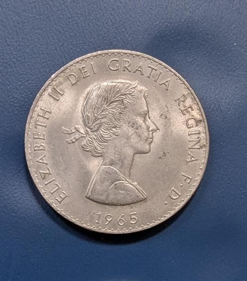 Munt Koningin Elisabeth II / Churchill, 1965, Postzegels en Munten, Munten | Europa | Niet-Euromunten, Losse munt, Overige landen