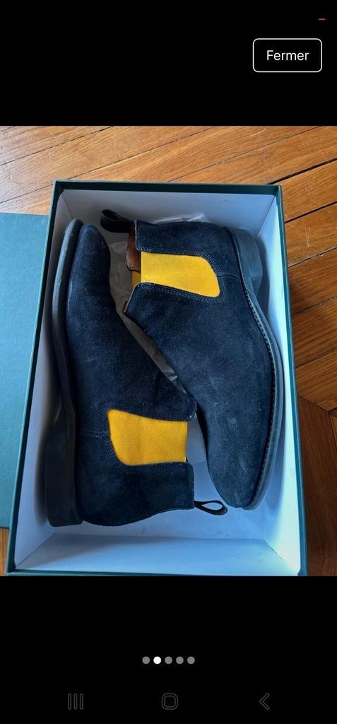 Chelsea Bowen 8 1/2 en daim bleu marine, Kleding | Heren, Schoenen, Gedragen, Blauw, Ophalen of Verzenden