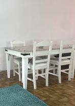 Eettafel met stoelen, Huis en Inrichting, Ophalen, 100 tot 150 cm, 150 tot 200 cm, Vierkant
