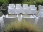 12 stoelen met hoes, Huis en Inrichting, Ophalen, Gebruikt, Wit, Design/landelijk