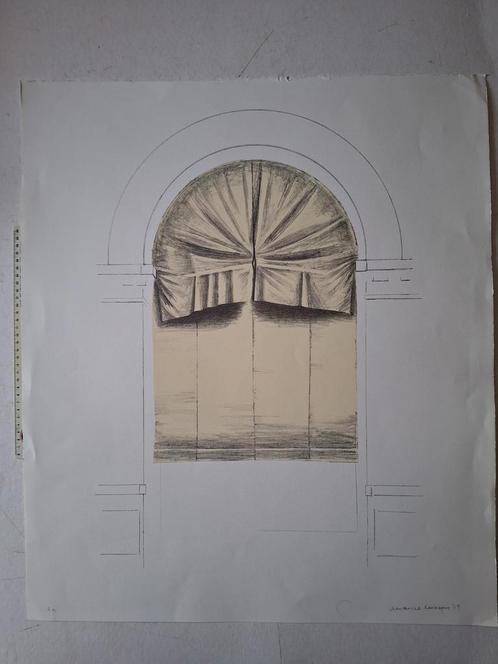 Litho Marcel Maeyer uit 1979 "Venster", Antiek en Kunst, Kunst | Litho's en Zeefdrukken, Ophalen of Verzenden