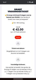 1 ticket Walibi op zaterdag 14 juni 2025
