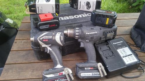 Panasonic 18V EY75A1en EY74A2 met nieuwe Accu's Koffers, Doe-het-zelf en Bouw, Gereedschap | Boormachines, Zo goed als nieuw, Boormachine