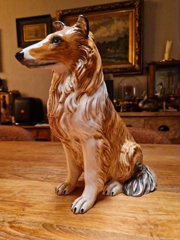 Vintage porseleinen beeld Border Collie Italy beschikbaar voor biedingen
