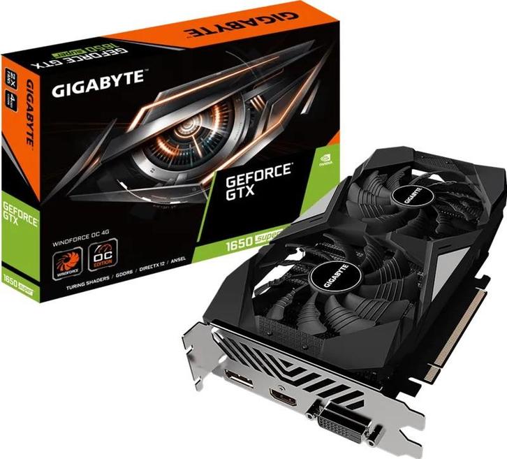 Gigaoctet GeForce GTX 1650 Super, Informatique & Logiciels, Cartes vidéo, Utilisé, Nvidia, PCI-Express 3.0, GDDR6, HDMI, DisplayPort