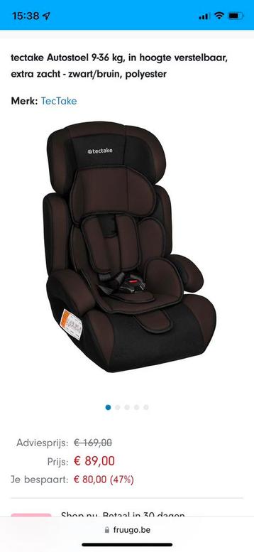 Siège auto bébé Tectake 9-36 kg (groupe1-2-3) beschikbaar voor biedingen
