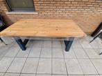 Zeer mooie tuintafel van 2m op 1m, Tuin en Terras, Ophalen, Zo goed als nieuw, Rechthoekig, Hout