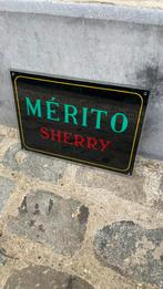 Merito glas reclame., Verzamelen, Ophalen of Verzenden, Zo goed als nieuw, Reclamebord