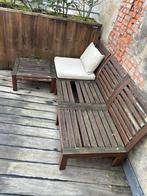 Gratis tuinset en kussens, Tuin en Terras, Ophalen, 4 zitplaatsen, Gebruikt, Hout
