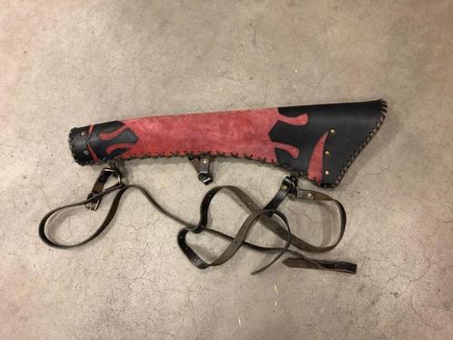 mooie degelijke zwaar lederen rug quiver voor de pijlen, Sport en Fitness, Handboogschieten, Nieuw, Overige typen, Ophalen of Verzenden