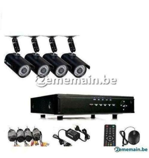 4 bewakingscamera's P2P-systeem met 4 kanalen 960h hdm, Audio, Tv en Foto, Actiecamera's, Nieuw