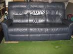 Lederen sofa Recor/Boras - 3zit, 2zit, 1zit relax manueel, Ophalen, Gebruikt, 150 tot 200 cm, Driepersoons