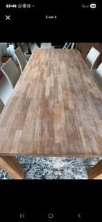 Eiken tafel, Huis en Inrichting, Ophalen, Eikenhout, Zo goed als nieuw, Vijf personen of meer