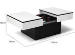 Moderne Salontafel uitschuivbaar tot bar, Huis en Inrichting, Tafels | Salontafels, Minder dan 50 cm, 100 tot 150 cm, Nieuw, Ophalen of Verzenden