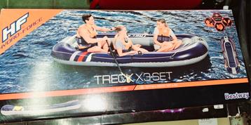 Bateau gonflable bestway 3 pers+1enfant, Enlèvement, Comme neuf, Gonflable