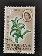 Rhodésie-Nyassaland 1963 - tabac - plante, Timbres & Monnaies, Timbres | Afrique, Affranchi, Zimbabwe, Enlèvement ou Envoi