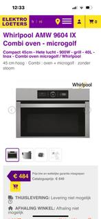 Combi oven whirlpool amw 9604, Gebruikt, Oven met grill, Inbouw, Draaiplateau