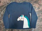 Mt 128 Donkerblauwe T-shirt lange mouwen wit paard, Meisje, Milla Star, Ophalen of Verzenden, Zo goed als nieuw