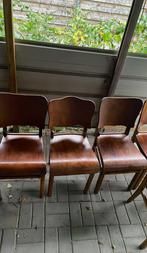 Oude houten cafe stoelen jaren 50/60 goed lezen, Huis en Inrichting, Ophalen, Gebruikt, Vintage, Vijf, Zes of meer stoelen