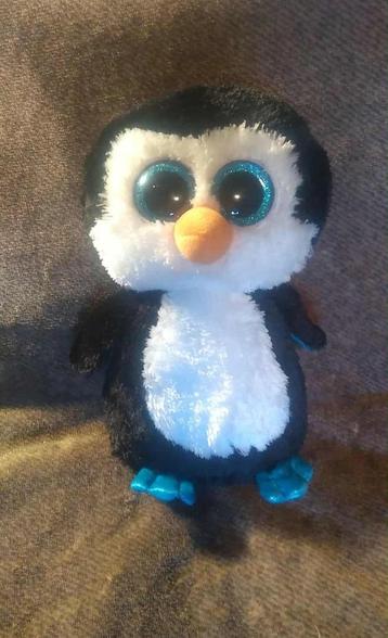 pinguin knuffel met glitterogen beschikbaar voor biedingen