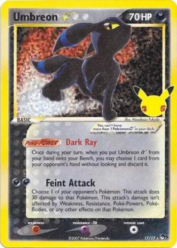 Umbreon Gold Star 17/17 - Celebrations: Classic Collection  beschikbaar voor biedingen