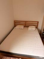 Bedframe Ikea Tarva + lattenbodems, Huis en Inrichting, Slaapkamer | Bedden, Ophalen, Gebruikt, Bruin, Tweepersoons