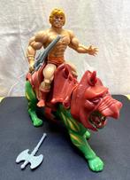 He-Man & Battle Cat - Vintage 1981 Mattel MOTU, Verzamelen, Poppetjes en Figuurtjes, Ophalen of Verzenden, Gebruikt