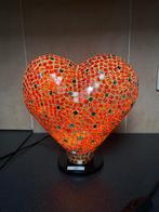 Hartvormige mozaiklamp, Ophalen of Verzenden, Zo goed als nieuw, Hout, Minder dan 50 cm
