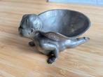 Engel met kom Sculptuur Jugendstil tin art deco, Antiek en Kunst, Antiek | Tin, Ophalen of Verzenden