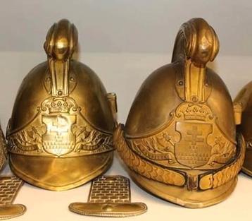 Gezocht oude brandweer België,  Casque pompier Belgique  beschikbaar voor biedingen