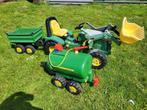 Traptractor John Deere met aanhangwagen en watertank, Kinderen en Baby's, Speelgoed |Speelgoedvoertuigen, Gebruikt, Ophalen